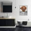 Giclée encadrée par l'humour de salle de bain Daily Hound, design par Jesse Keith-803040538-803040542