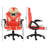 Inbox Zero Adjustable Height PC & Racing Game Chair in Red and Gold