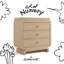 Commode 3 tiroirs avec plateau à langer Santorini-121932987