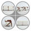 Chaise de salon moderne rembourrée avec accoudoirs, tissu sherpa blanc-1390888945