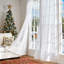 Rideaux de Noël flocon de neige pour le salon chambre à coucher voilage blanc rideaux décorations de Noël d'hiver-919099440