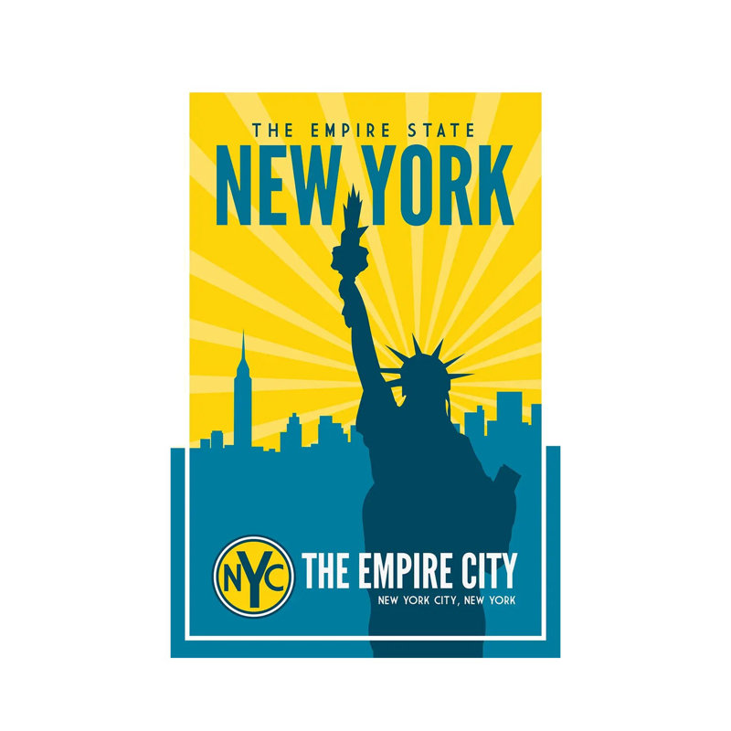New York Empire State by Benton Park Prints - Wrapped Canvas Print, 20.32 cm H x 30.48 cm W