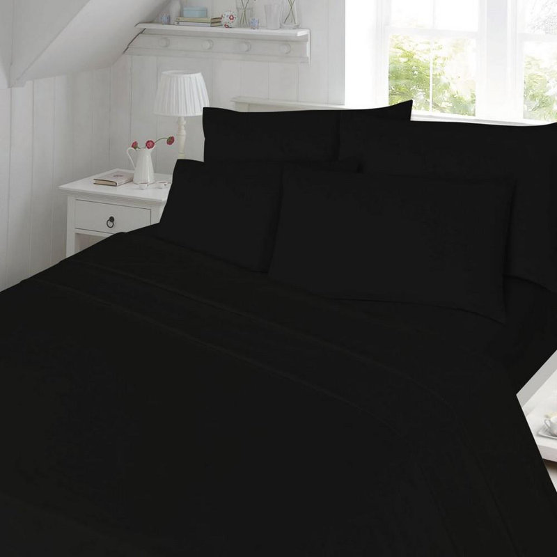Quintae Cotton Blend Solid Colour Duvet Cover with Pillowcases Included, King Duvet Cover + 2 Pillowcases