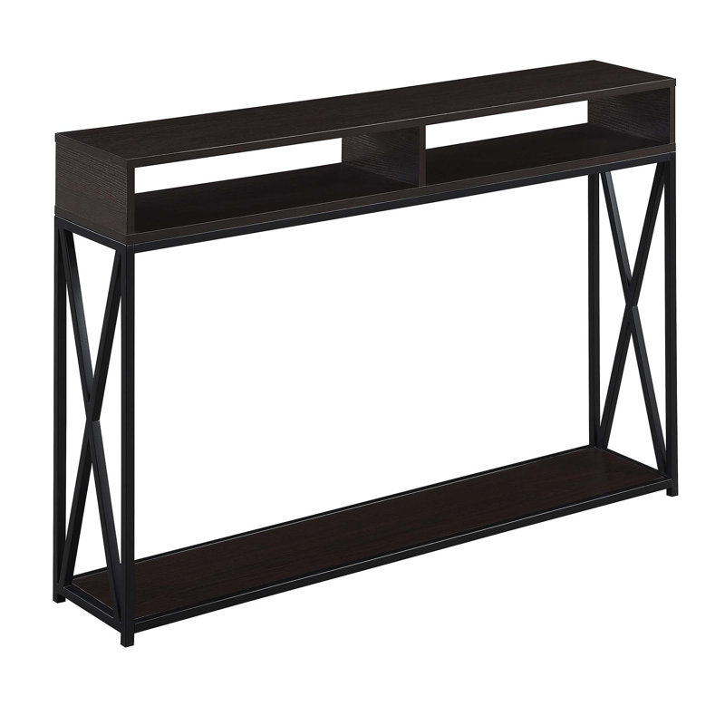 Ariyana 47.25'' Console Table, Espresso Top/Black Base