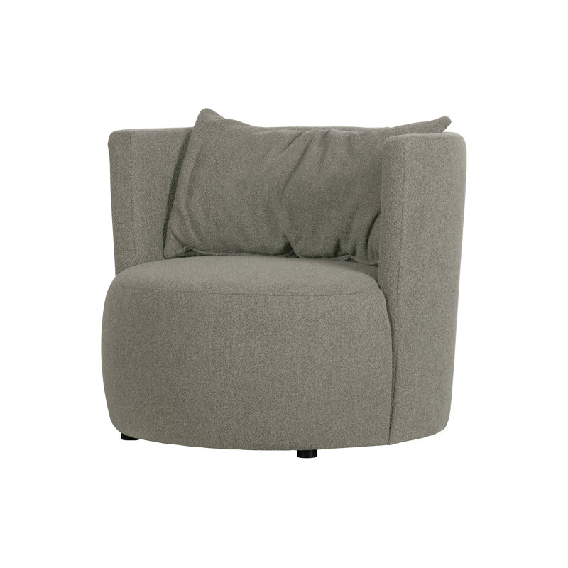 Velvet Tub Chair, Bouclé Natural