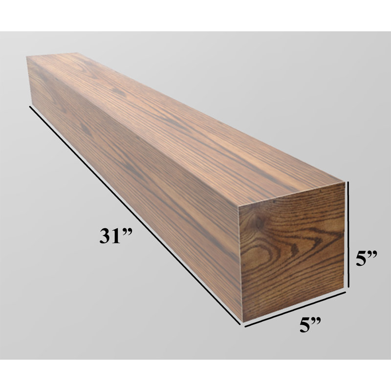 3 Piece Oak Floating Shelf, 5" H x 31" W x 5" D