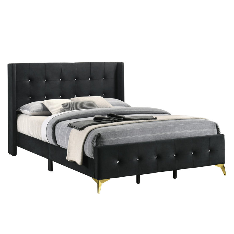 Paderborn Upholstered Bed, Super King (6'), Black