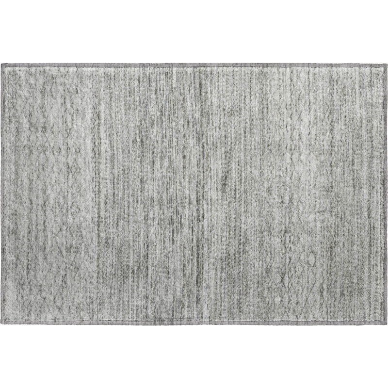 Premium Machine Washable Mayfield AMF2150 Striped Rug, Rectangle 1'8" x 2'6", Gray