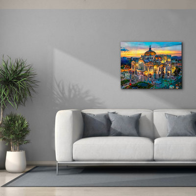 «Mexico City Palacio De Las Bellas Artes At Sunset» par Pedro Gavidia, art mural sur toile, 34 po x 26 po