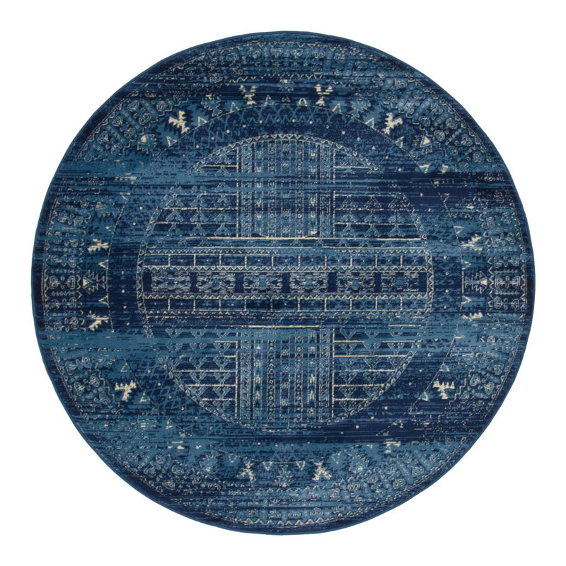 Angeliya Oriental Indoor Rug, Round 5'