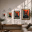 Fox-Headed Figure Modern - Framed Print-1480696862-1480696860