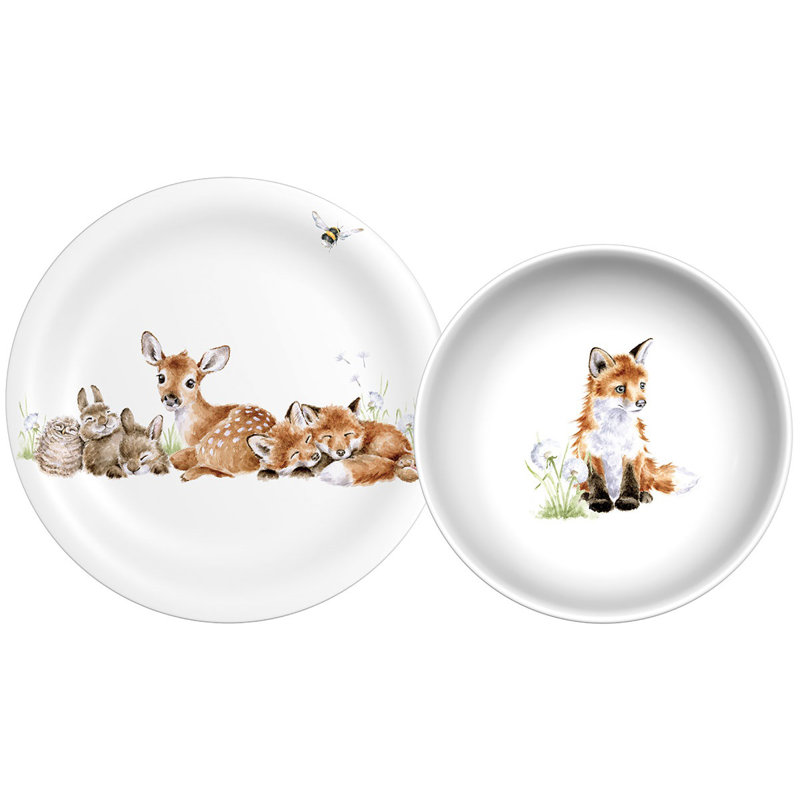 Classic Wrendale Designs  Little Wren Plate & Bowl Set