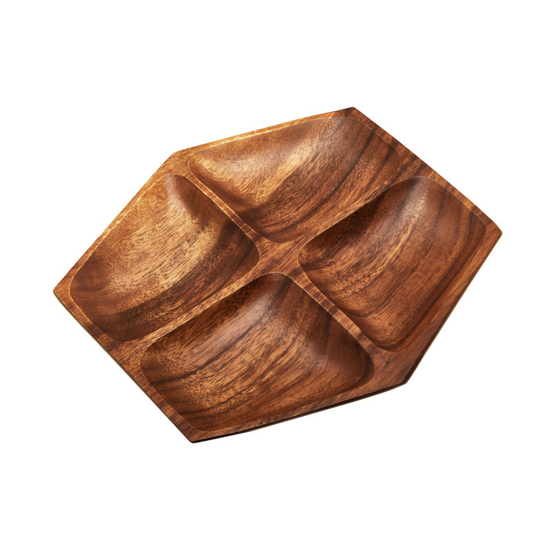 Wood Serving Tray, Natural, 3cm H x 20cm L x 20cm W