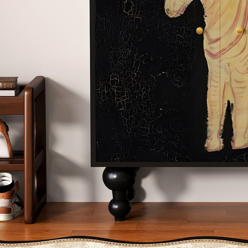 Simran Modern Solid Wood Entryway Cabinet