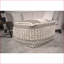 Pouf, touffeté rustique en laine et coton noyer brun Beige (26 x 26 x 16,5) | Brun + beige | Laine