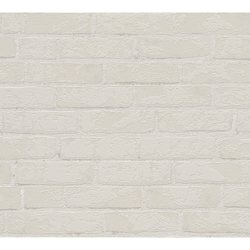 Non-Pasted Vinyl Brick Wallpaper Roll, Beige