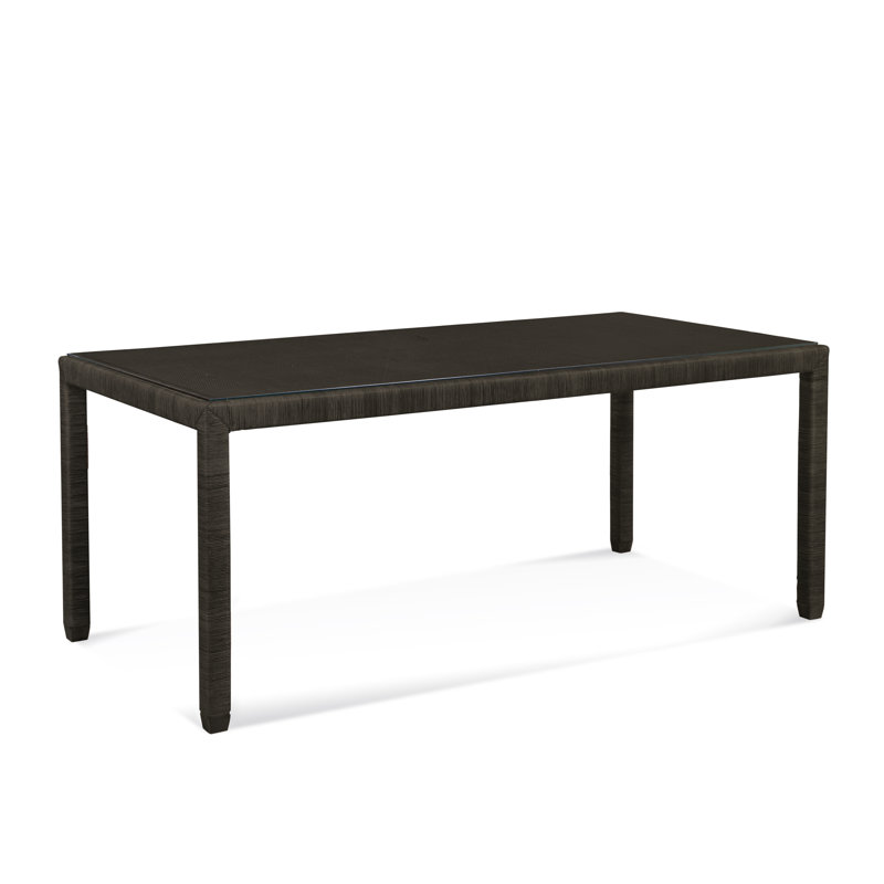 Pine Isle Glass Dining Table, Pearl Grey