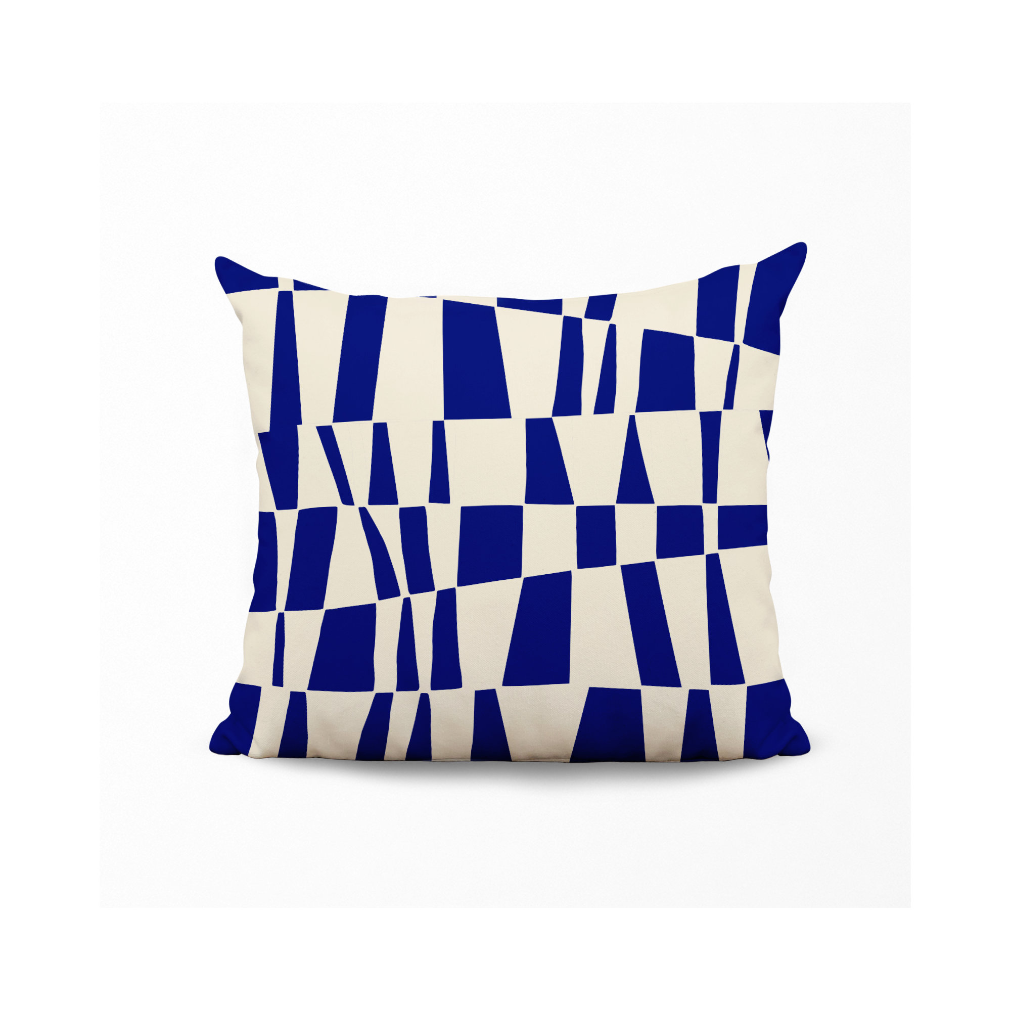 Polyester Throw Square Indoor/Outdoor Pillow Cover & Insert, Navy Blue, 15W" x 15H"