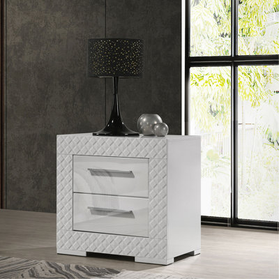 Table de chevet 2 tiroirs Pierce
