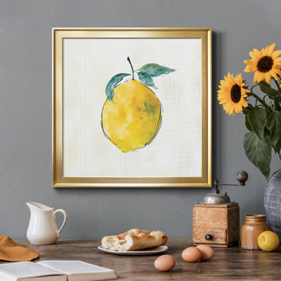 Happy Lemon - Reproduction d'art sur toile encadrée