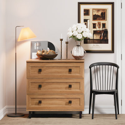 Modern  Oak Dresser For Bedroom With 3 Drawers,Chest Of Drawers With Organizer Storage For Bed Room,Livingroom Hallway -  Ebern Designs, ACE4482BA1F34589896527074B8F9A87