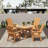 Laguna 47" W Round Plastic Outdoor Dining Table with Umbrella Hole-71388924