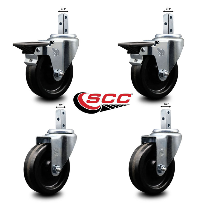 4 Piece Phenolic Caster Set