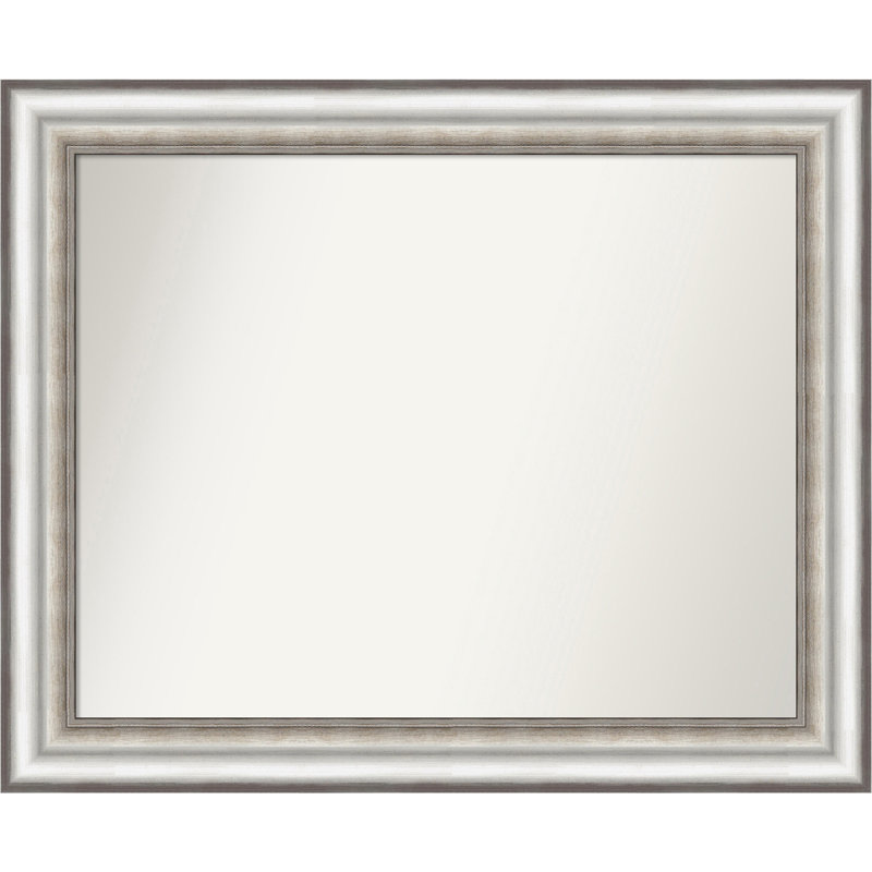 Salon Silver 23.25 in. x 29.25 in. Bathroom Vanity Non-Beveled Wall Mirror, 27" x 33"
