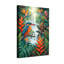 Animaux, oiseaux tropicaux et cascade, scène de jungle-2013676604