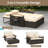 Berrera Rectangle Wicker Patio Daybed with Cushions-590592325