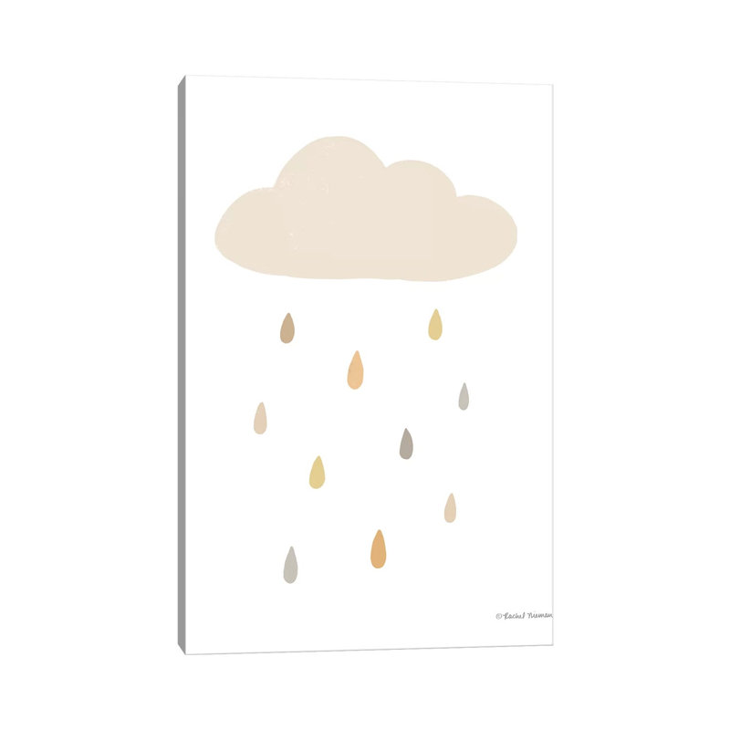 «Happy Cloud» par - Toile tendue, H 12 po x l 8 po x P 0,75 po