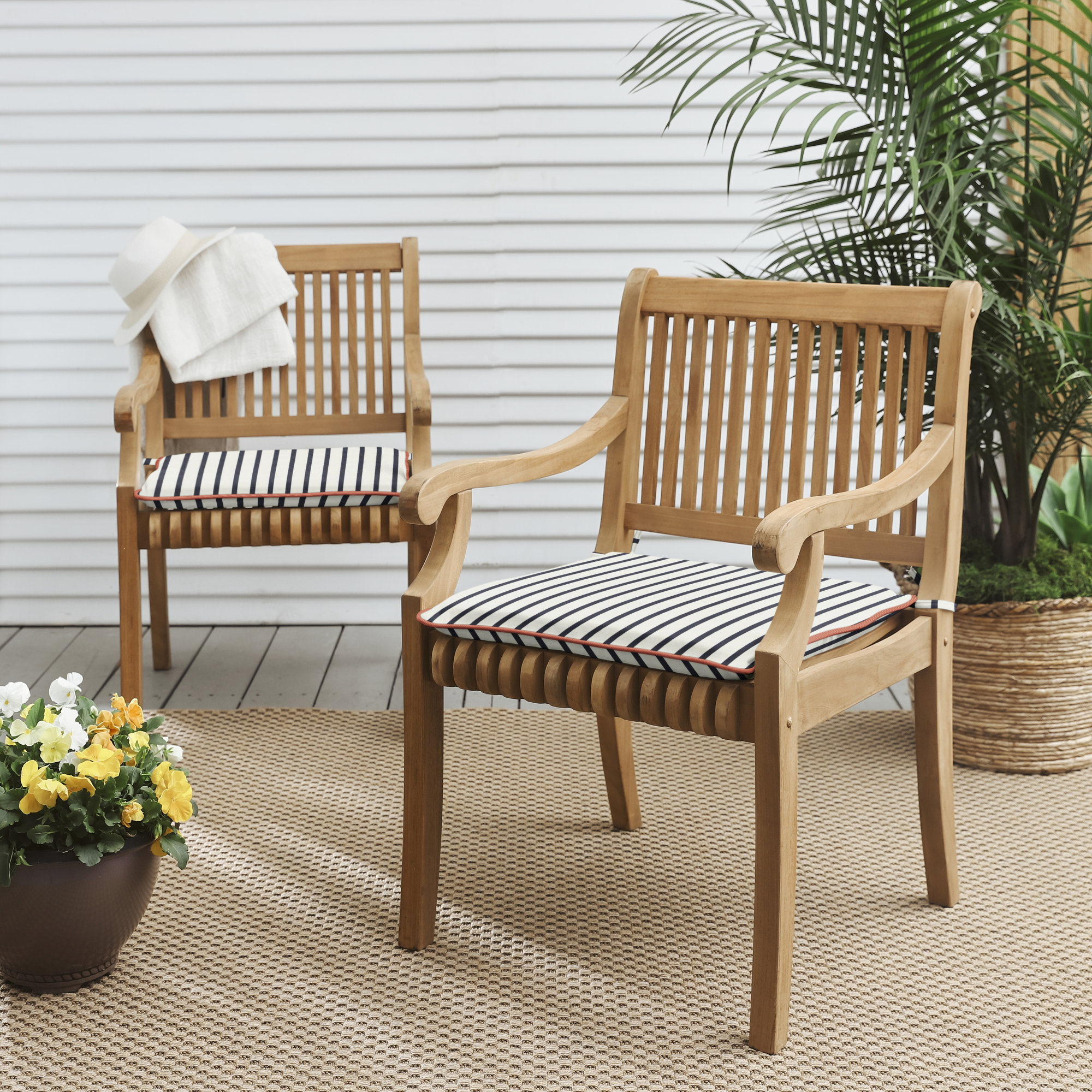 Rola Indoor/Outdoor Sunbrella Chair Pad, 2" H x 17" W x 17" D
