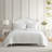 Laura Ashley Rosebud Stripe Green Cotton Reversible Quilt Set-123849912