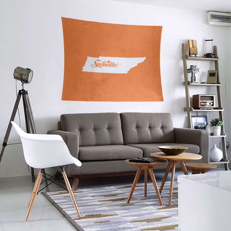 Tapisserie de Nashville, Tennessee, H 51 po x l 60 po, Orange