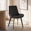 Chaise de salle à manger moderne avec pieds en métal noir et gris - 2Pcs / Ctn