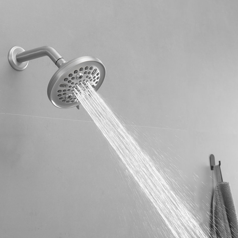 Ensemble de robinet de douche à pluie simple à poignée unique 1 jet 1,8 gallons par minute avec pomme de douche à haute pression