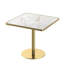 Table de salle à manger 31,5 pouces carrée moderne en faux marbre tulipe avec structure en métal | Idée de cadeau-122628286-122442995