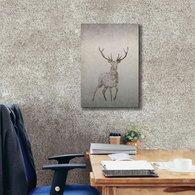 «Deer» par Incado, estampe numérique sur toile, H 26 po x l 18 po x P 0,75 po