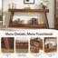 Console Farmhouse, table d'entrée très longue 71 po avec rangement, canapé étroit à 2 niveaux-867695167