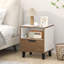 Table de chevet moderne Mid Century avec tablette de rangement ouverte-1239133866
