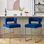 Tabouret de comptoir rembourré de 26 po avec structure en métal (ensemble de 2)