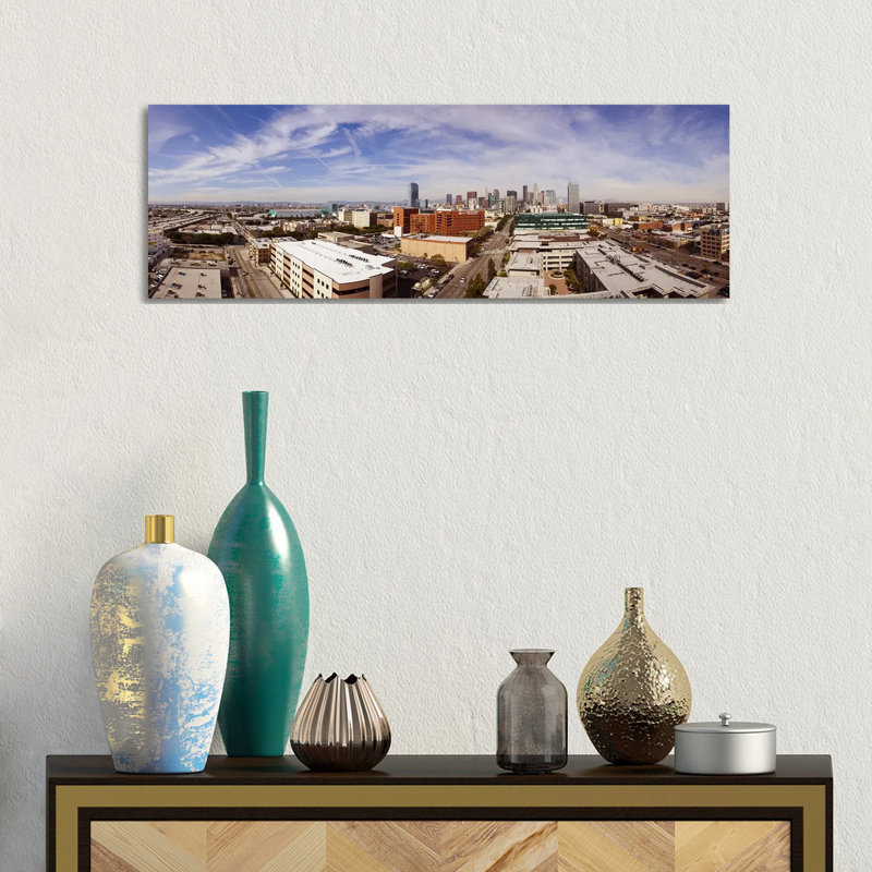 Buildings In Downtown Los Angeles, Los Angeles County, California, USA 2011 - Wrapped Canvas Panoramic Print