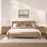 Ensemble de chambre à coucher 3 pièces avec lit et deux tables de chevet Lessio