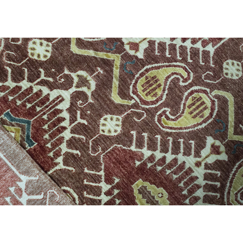 Wool Southwestern Area Rug in Brown/Beige