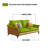 Yellow Genuine Leather Standard Sofa cushion Loveseat-96959387