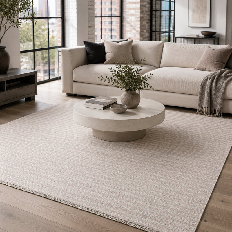 Abstract Cotton and Chenille Flatweave Area Rug, 60 x 100 cm