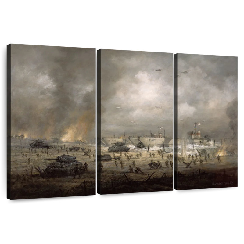 Keiri The Tanks Go In Sword Beach, 32" H x 50" W