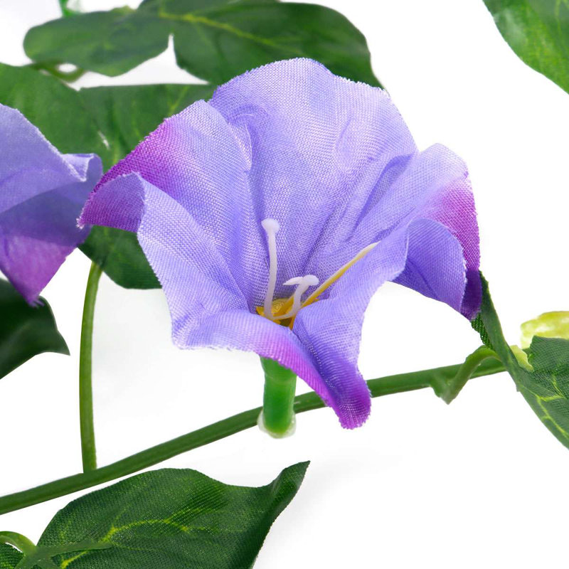 1 Pcs 35" Artificial Morning Glory Flower Vines, Purple