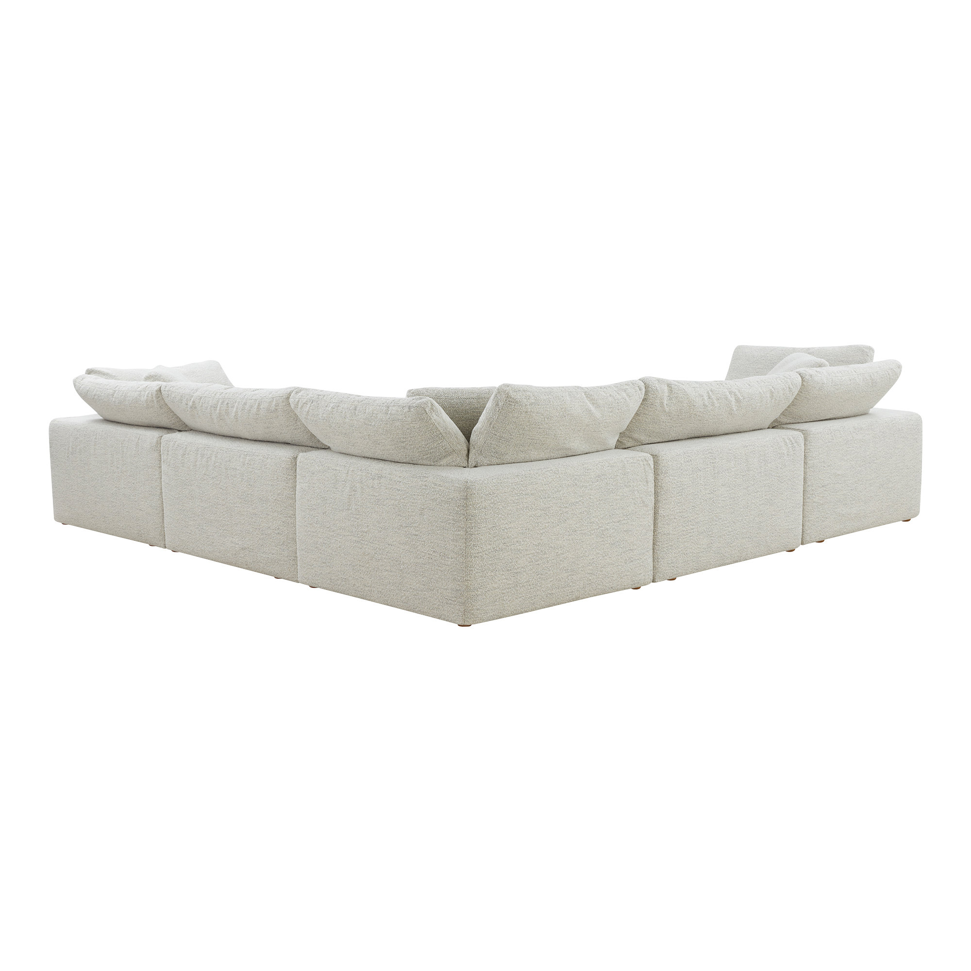 Tila 5 - Piece Performance Fabric Modular Sectional, Light Gray Livesmart®