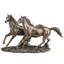 Résine poly 11,12 po L Sprinting Horses
